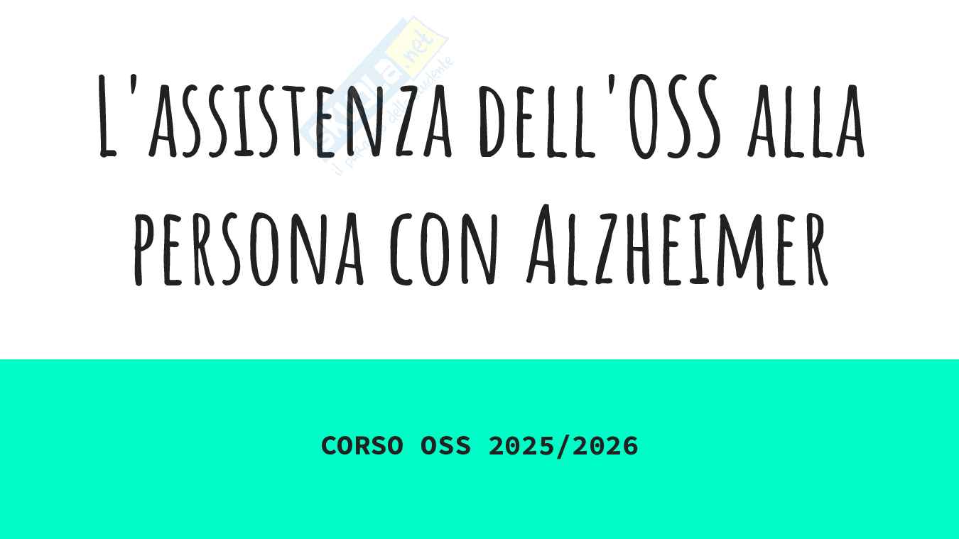 L'assistenza dell'OSS alla persona con Alzheimer Pag. 1