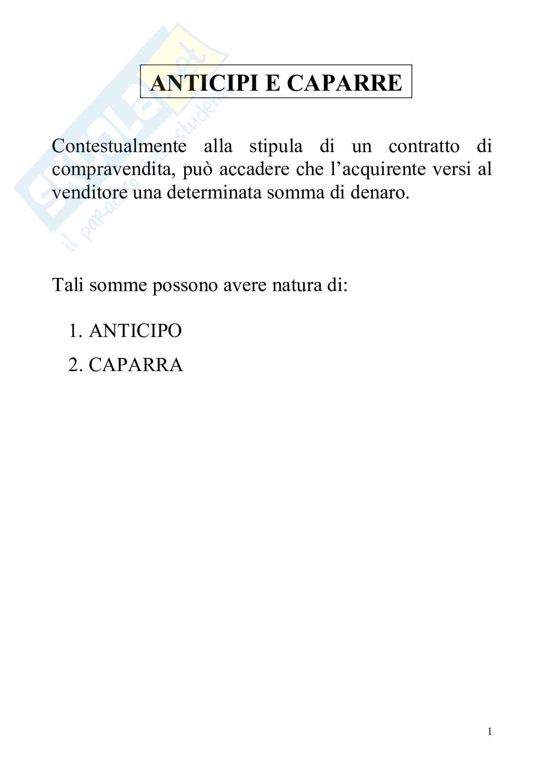 Anticipi e caparre Pag. 1