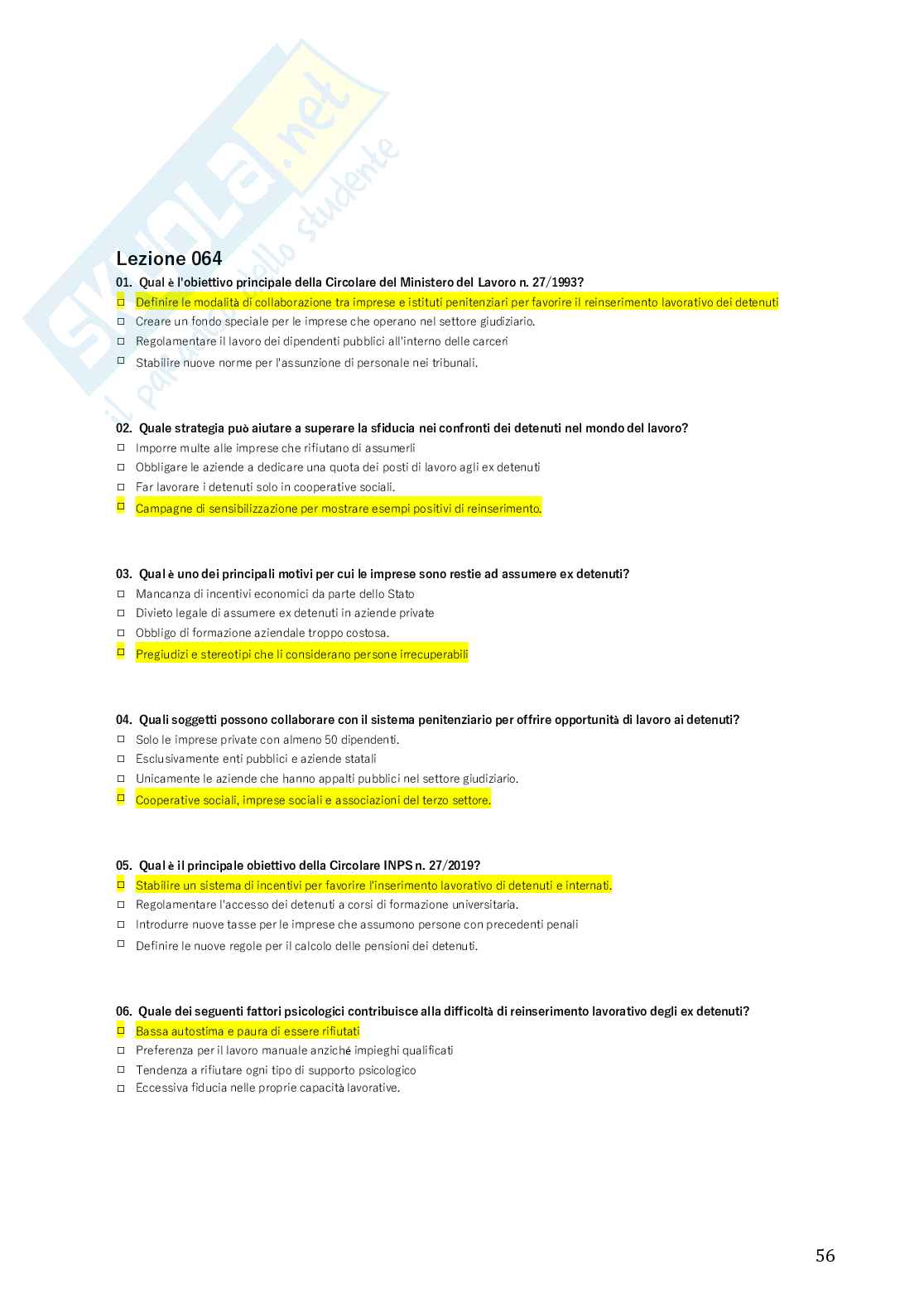 Modelli educativi in contesti scolastici speciali - Master di II livello — Educare in istituti penitenziari   Pag. 56