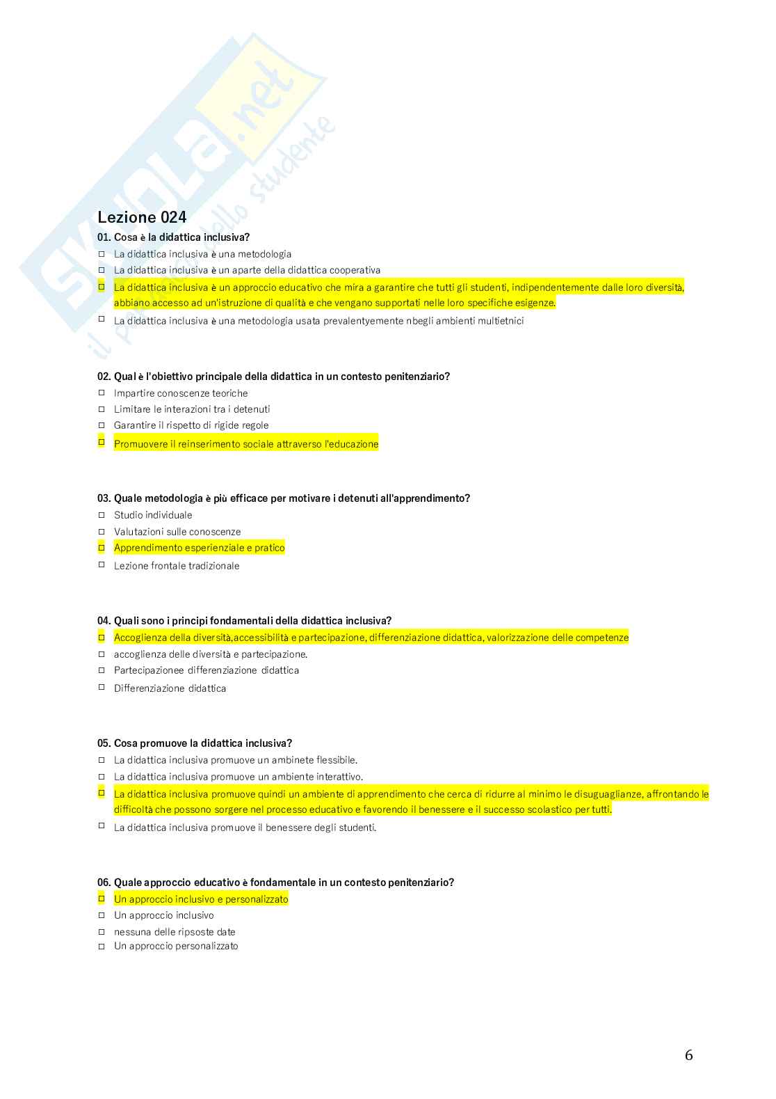 Modelli educativi in contesti scolastici speciali - Master di II livello — Educare in istituti penitenziari   Pag. 6