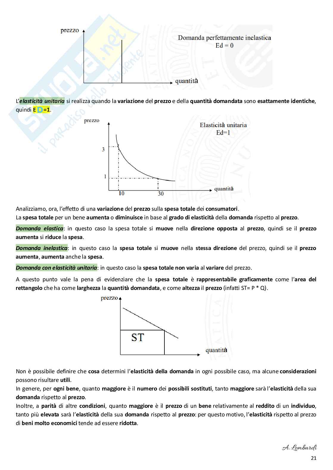 Riassunto esame Microeconomia, Prof. Laino Antonella, libro consigliato Economia - principi e applicazioni, Marc Lieberman, Robert Hall Pag. 21