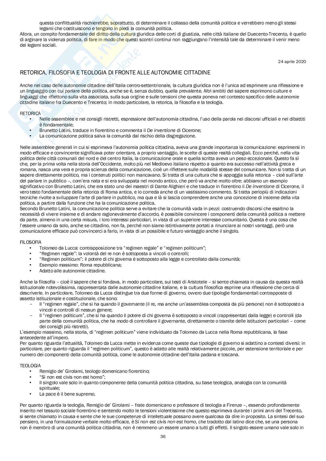 Appunti esame Cultura e linguaggi politici nel Medioevo Pag. 36