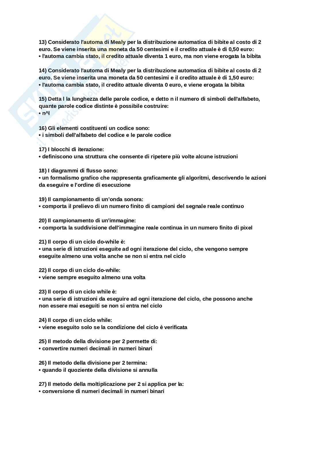 Paniere Prove di abilità informatiche e telematiche. Aggiornato e completo. In ordine  Pag. 2