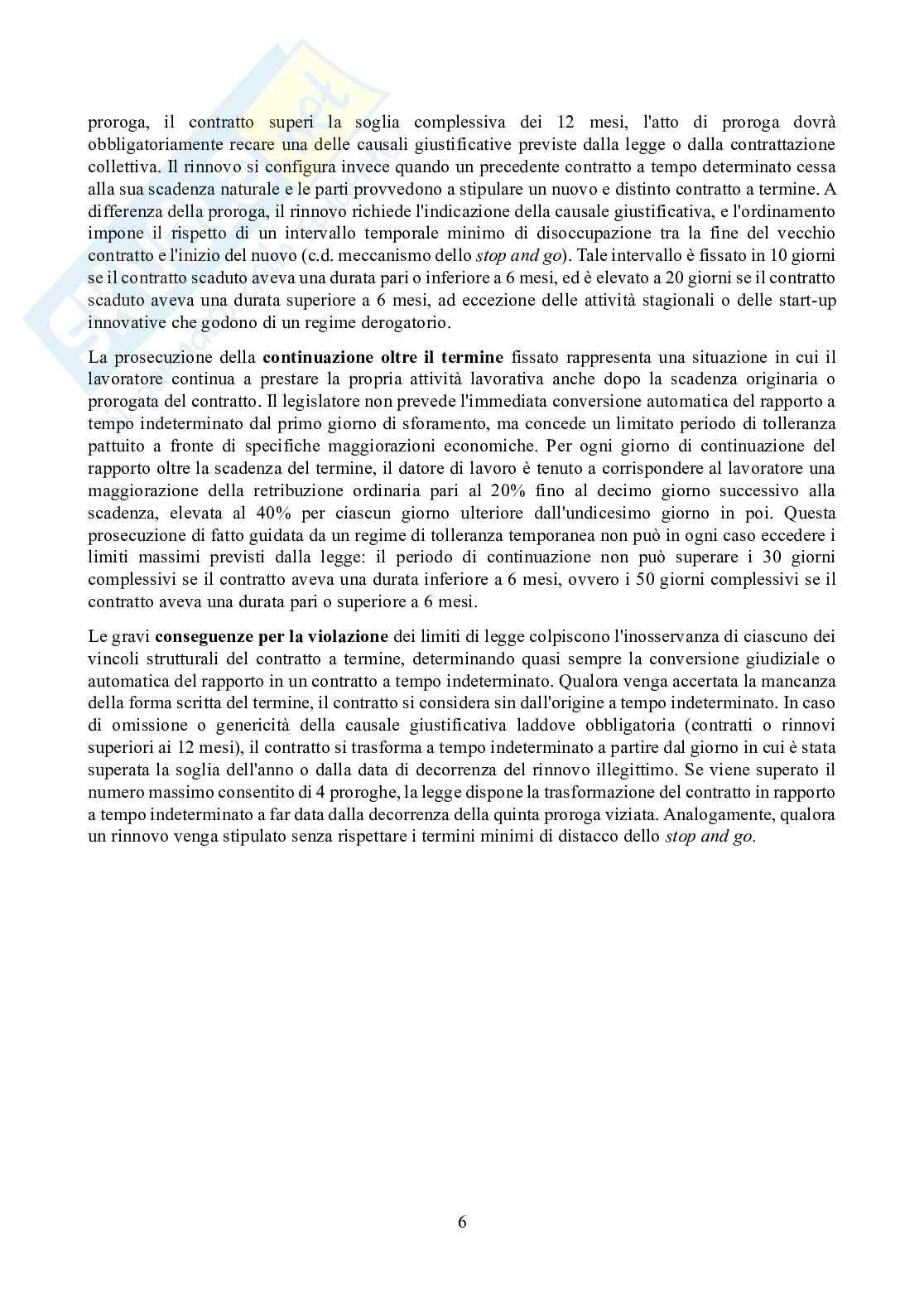 Svolgimento tracce prima prova scritta - Temi svolti diritto del lavoro e legislazione sociale per esame stato consulenti lavoro anni passati - sessione 2018 e 2023 Pag. 6