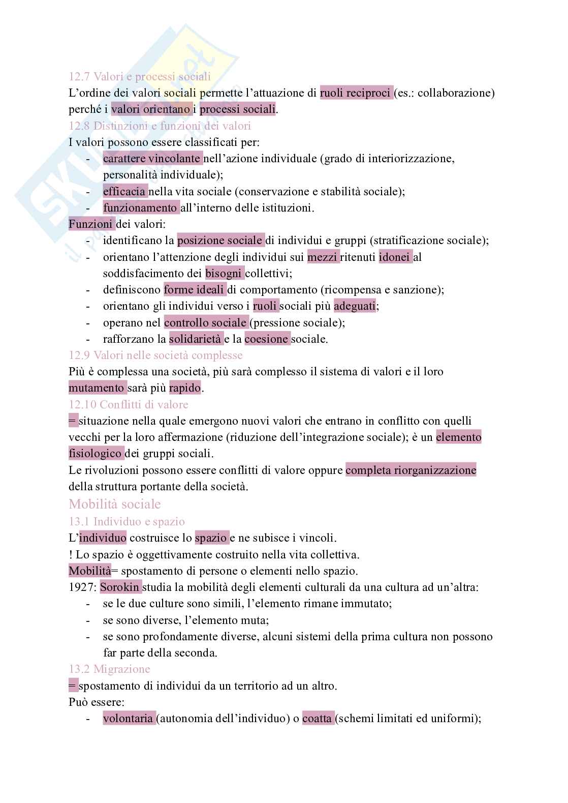 Riassunto esame Sociologia , Prof. Iannone Roberta, libro consigliato La conoscenza sociologica, Mongardini Pag. 26