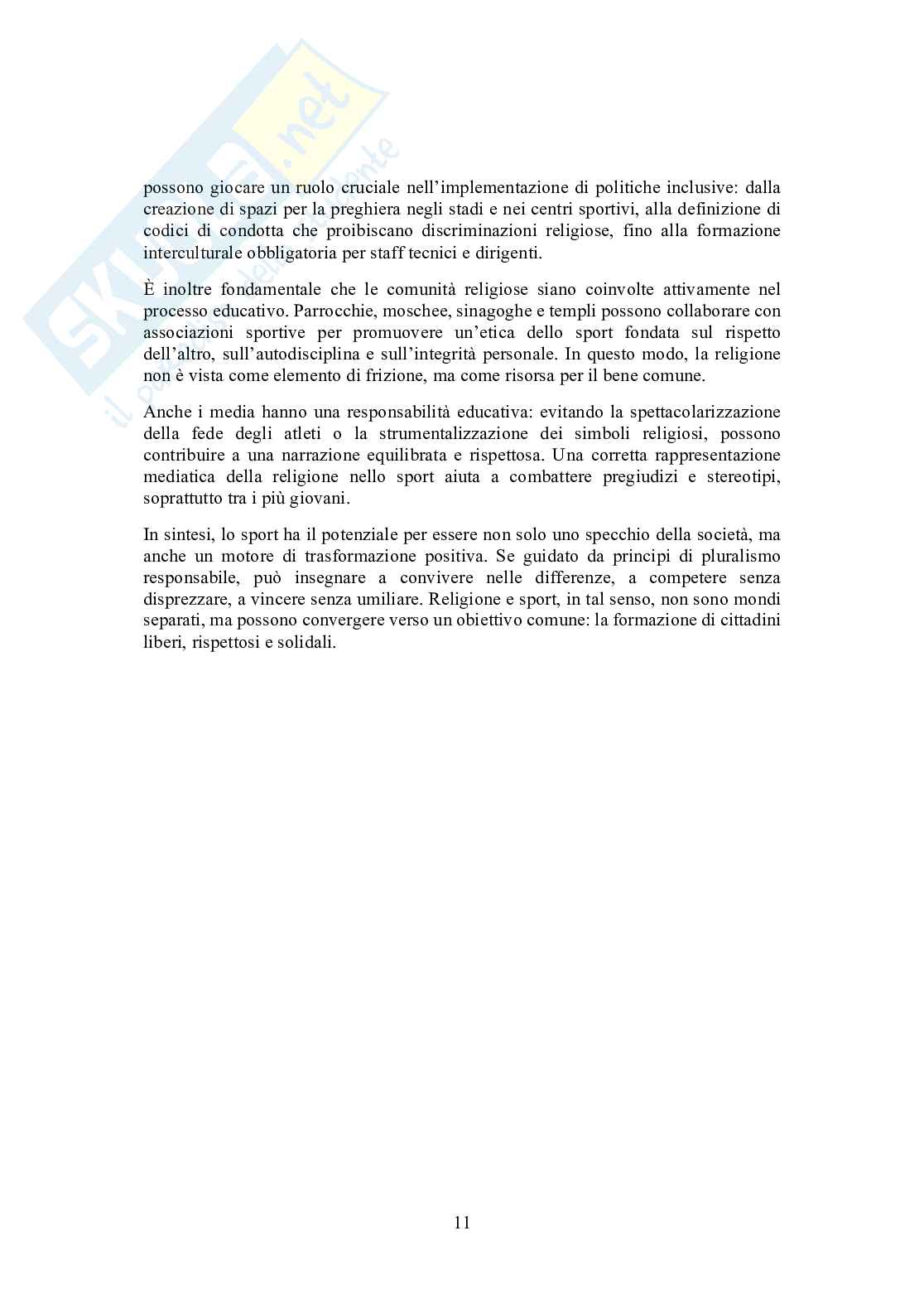 Tesi sport-religione Pag. 11