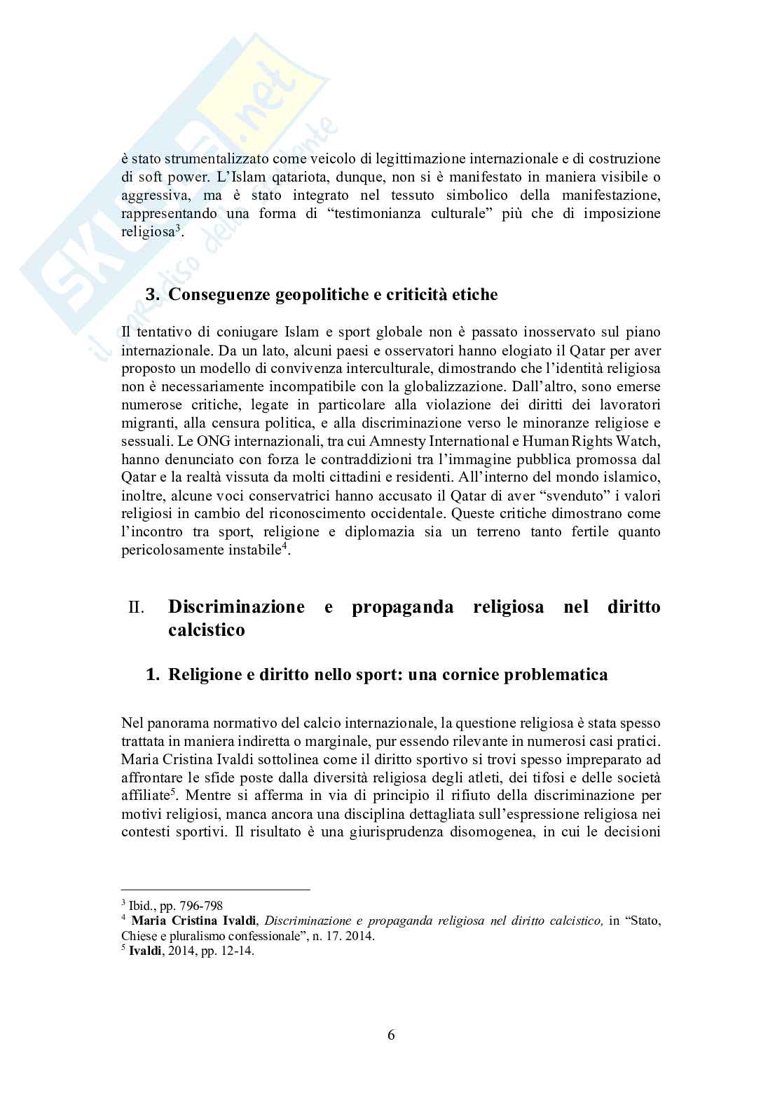 Tesi sport-religione Pag. 6