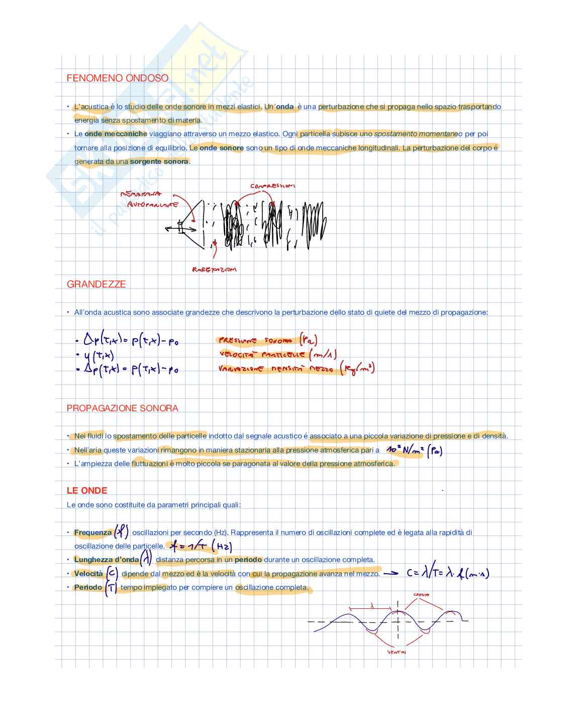 Appunti di Fisica tecnica ambientale sull'acustica  Pag. 1