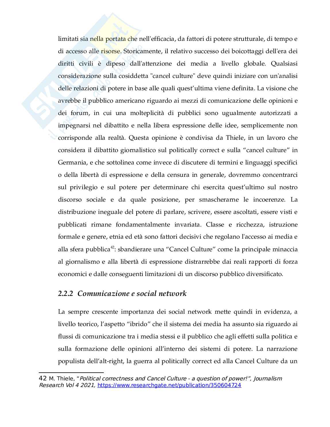 Analisi culturale della cancel culture Pag. 26