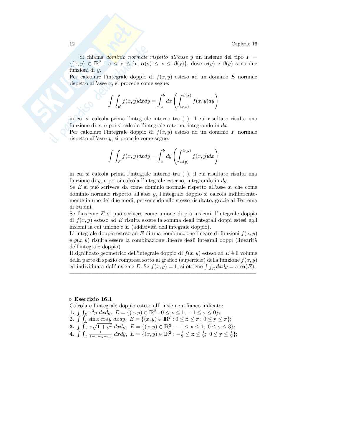 Esercizi di Probabilità e statistica sugli integrali doppi Pag. 2