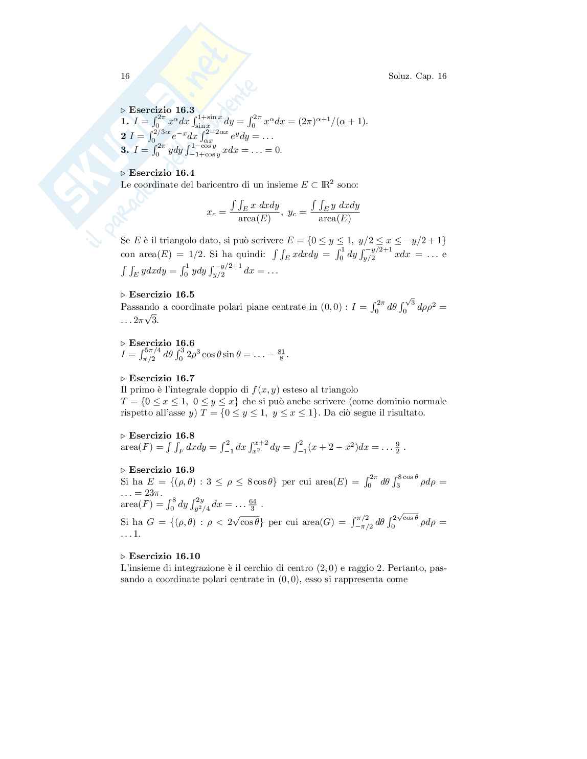 Esercizi di Probabilità e statistica sugli integrali doppi Pag. 6