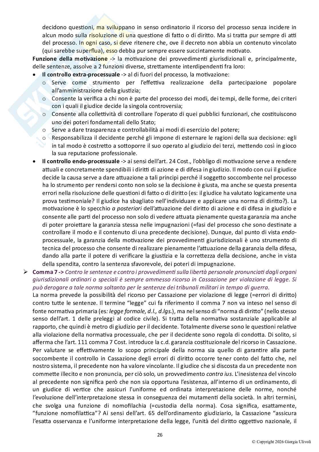 Riassunto esame Diritto processuale civile, Prof. Pagni Ilaria, libro consigliato Diritto processuale civile A (volume I, II e IV), Luiso Pag. 26