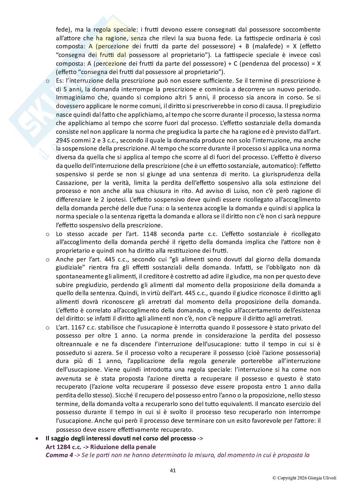 Riassunto esame Diritto processuale civile, Prof. Pagni Ilaria, libro consigliato Diritto processuale civile A (volume I, II e IV), Luiso Pag. 41