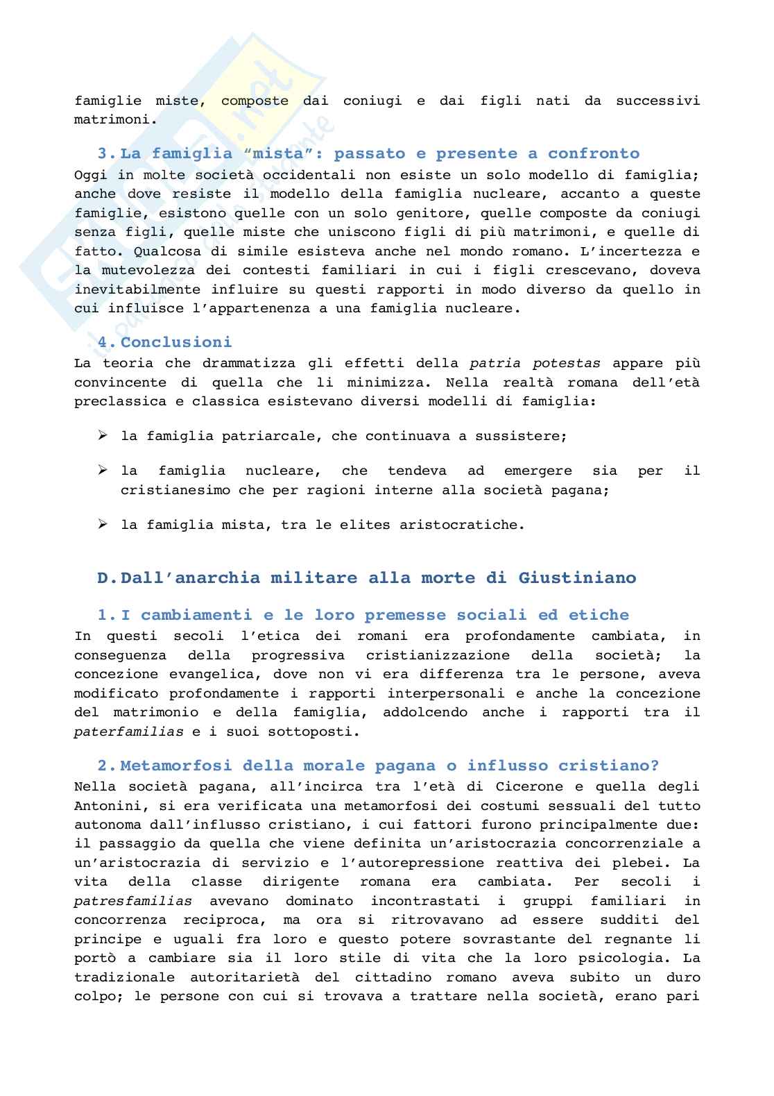 Riassunto esame Diritto romano, Prof. Rizzelli Giunio, libro consigliato Diritto romano , Eva Cantarella Pag. 51