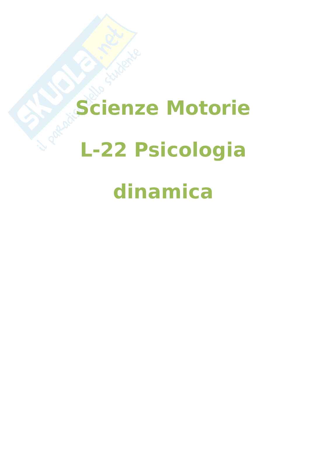 Domande e risposte Psicologia dinamica Pag. 1