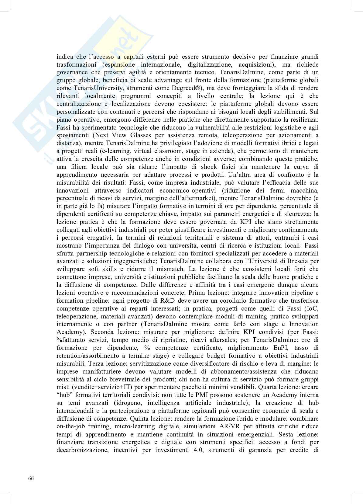 L'andamento settoriale e la resilienza economica delle PMI Italiane nel periodo post-covid, con un'analisi comparata tra il settore manifatturiero e quello dei servizi Pag. 66