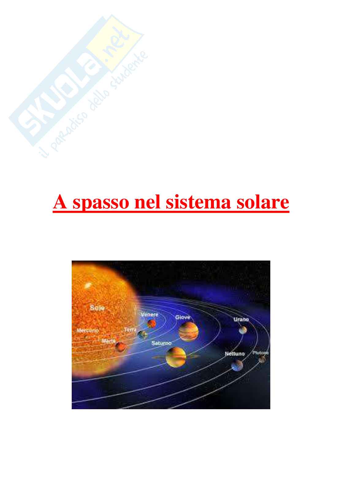Esempio UDA a 28 matematica e scienze lezione simulata per la scuola secondaria di primo grado e concorsi pubblici dal titolo A spasso nel sistema solare Pag. 1
