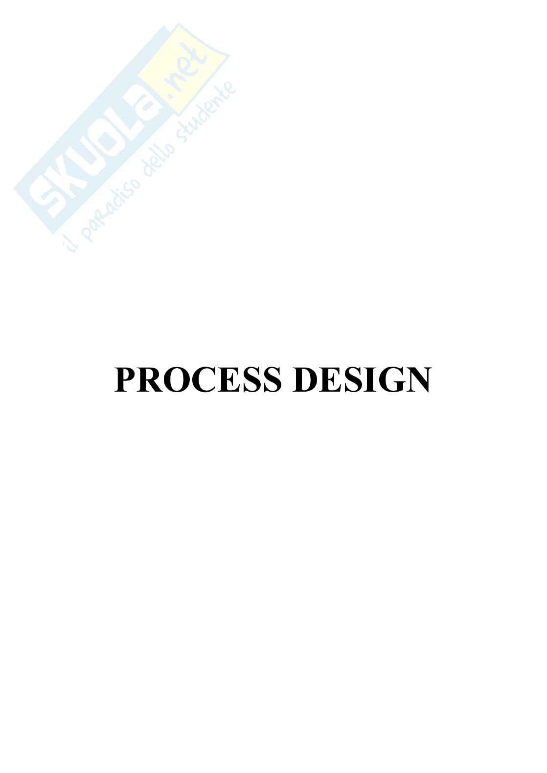 Process Design - Appunti, domande e regole pratiche Pag. 1
