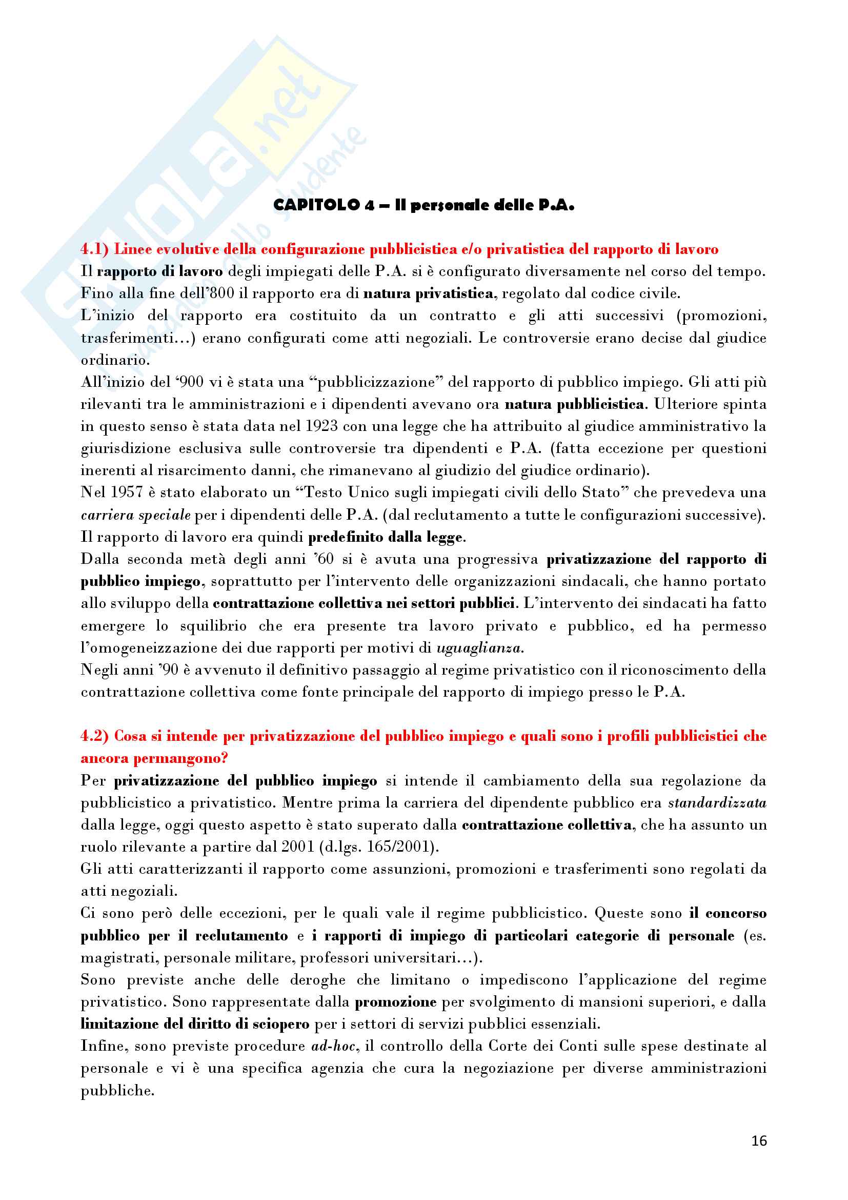 Riassunto esame Diritto Amministrativo, prof. D'Alberti, libro consigliato Lezioni di Diritto Amministrativo, D'Alberti Pag. 16