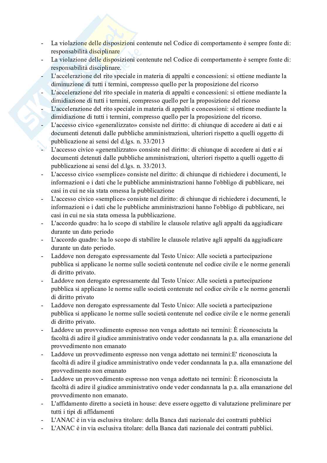 Paniere domande esame Contratti pubblici e prevenzione della corruzione Pag. 21