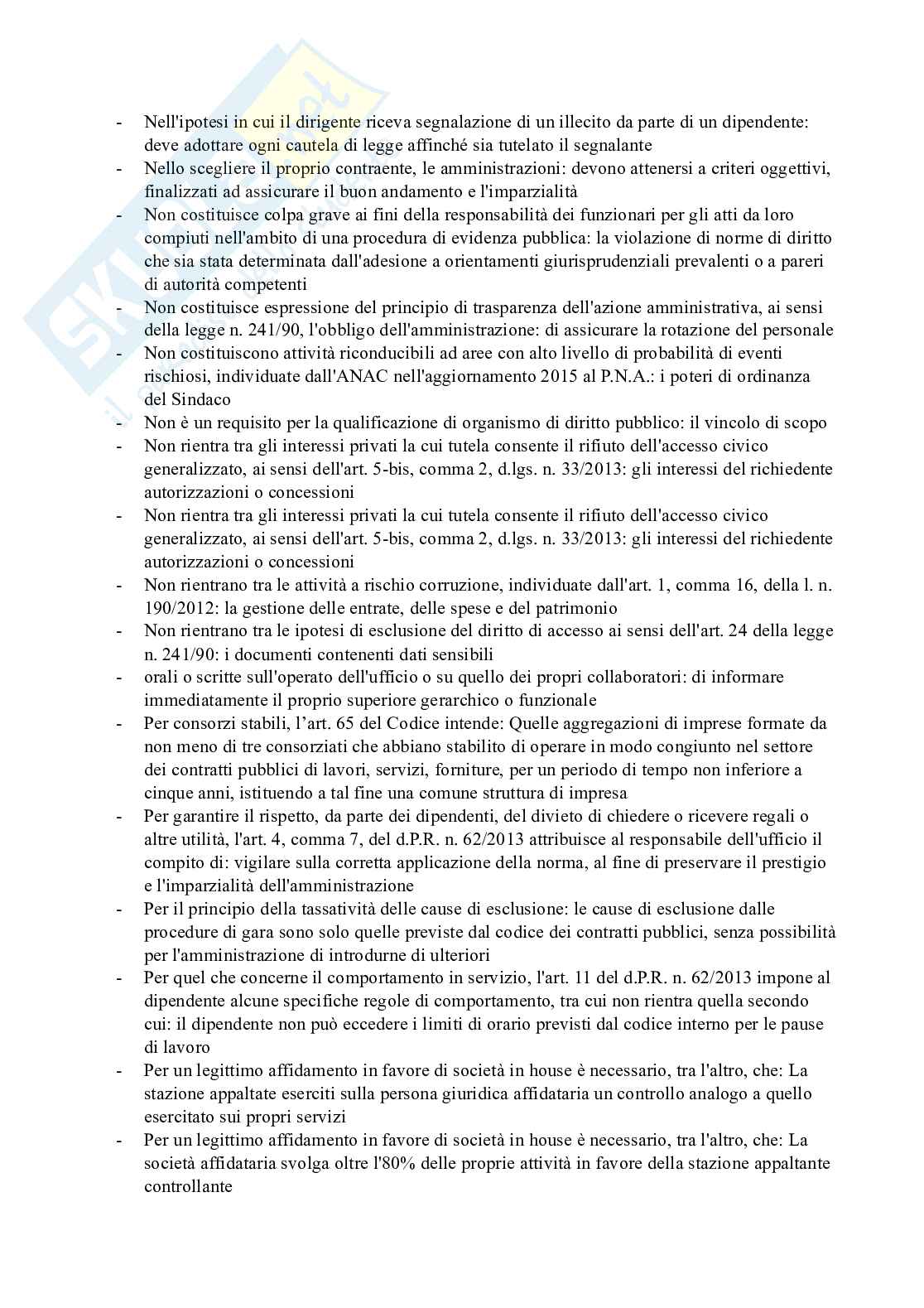 Paniere domande esame Contratti pubblici e prevenzione della corruzione Pag. 31