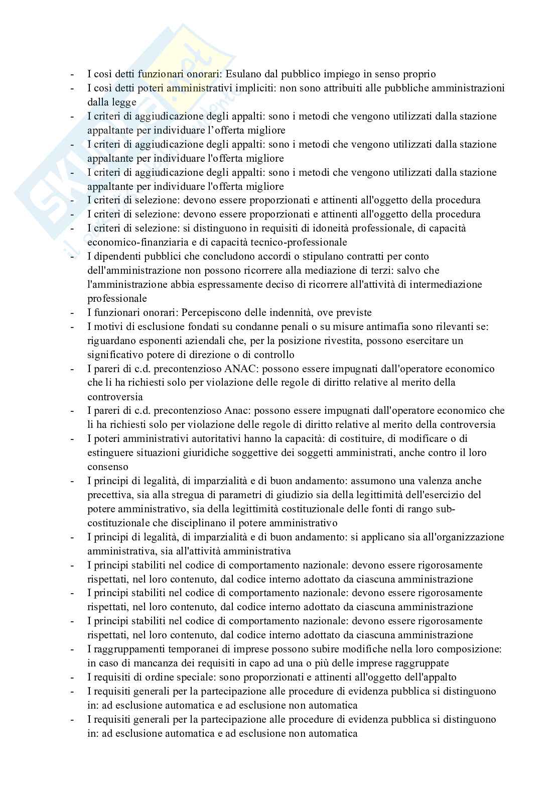 Paniere domande esame Contratti pubblici e prevenzione della corruzione Pag. 6