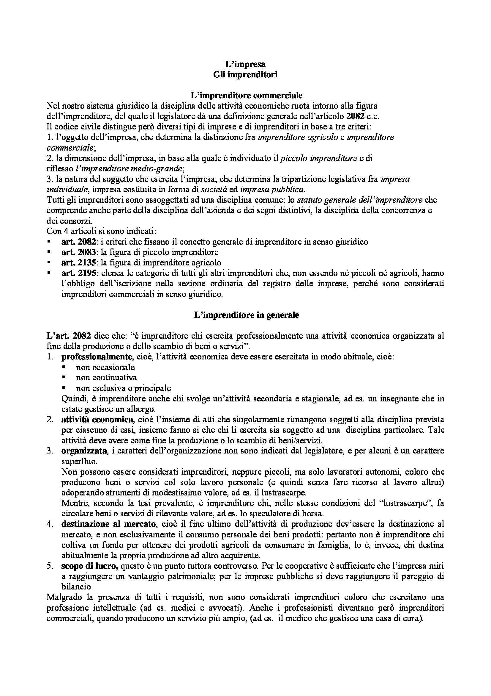Diritto commerciale Pag. 1