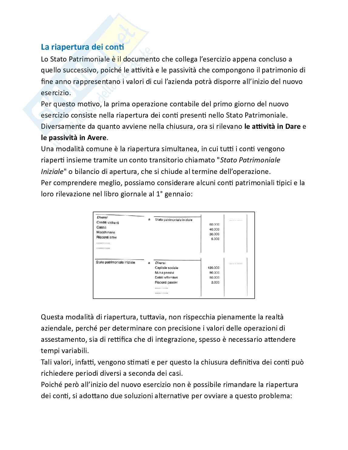 Economia aziendale - Pratica, parte 3 - La chiusura e la riapertura dei conti Pag. 6