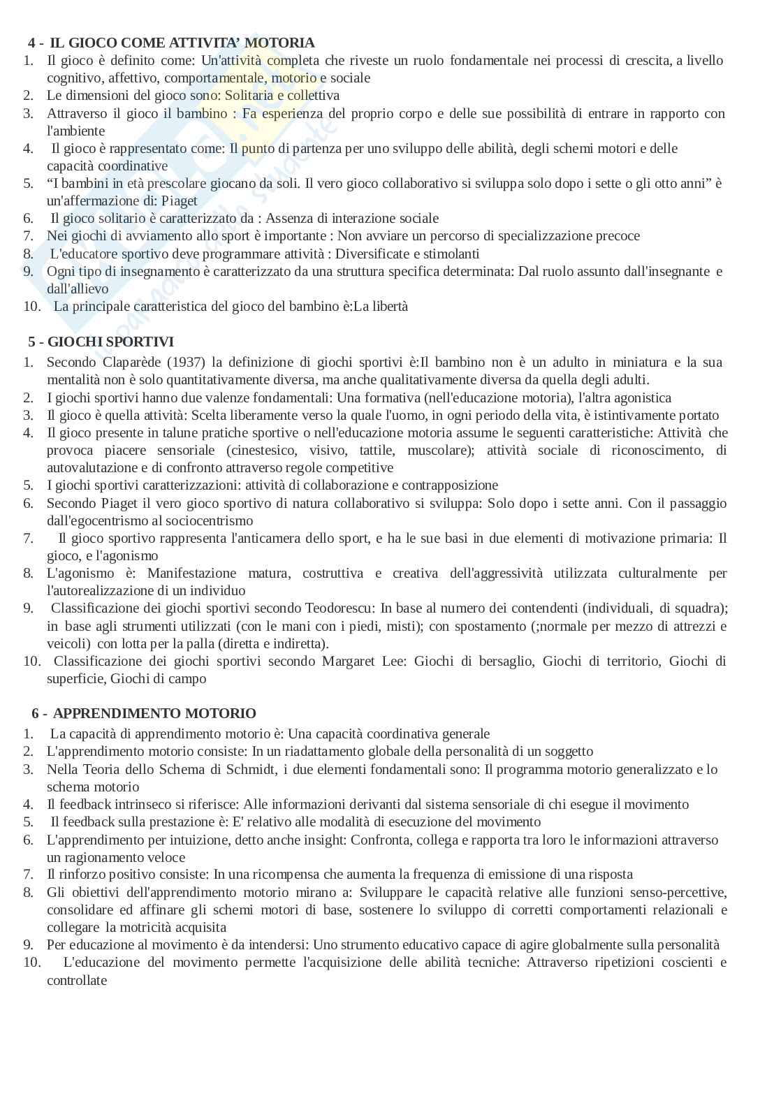Paniere Metodi e didattiche degli sport individuali e di squadra, aggiornato e completo + Extra. In ordine Pag. 26