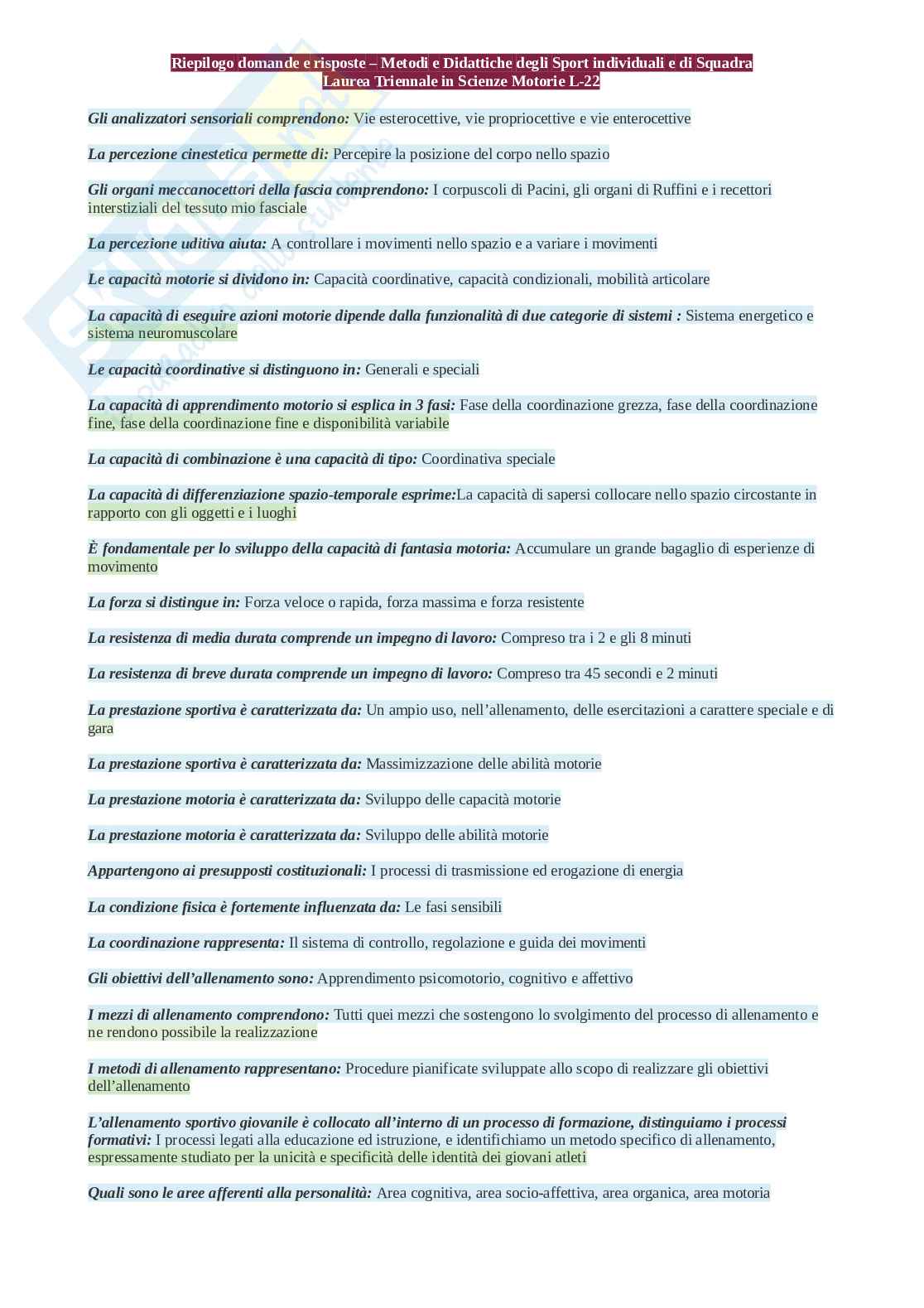 Paniere Metodi e didattiche degli sport individuali e di squadra, aggiornato e completo + Extra. In ordine Pag. 6