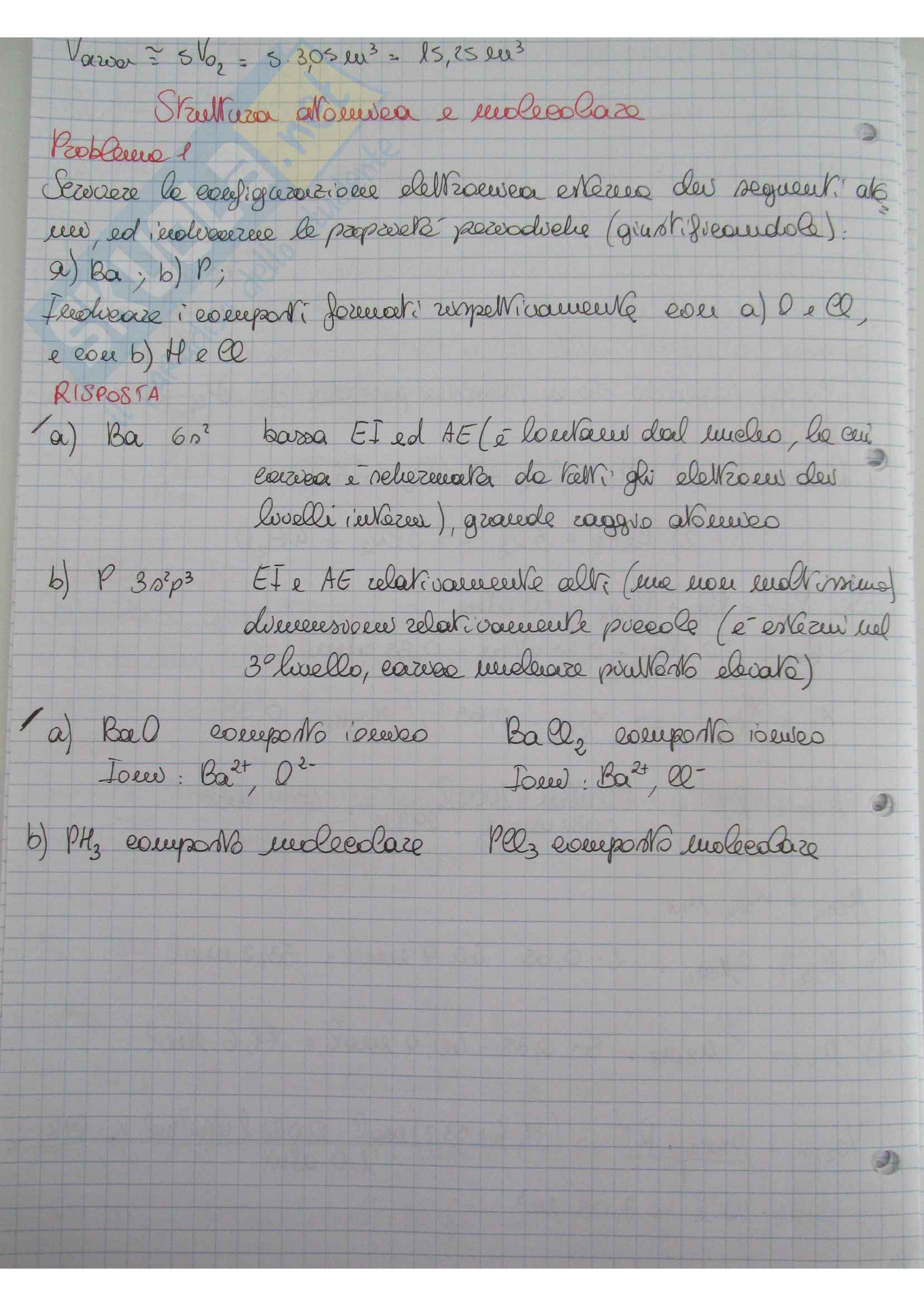 Esercitazioni, Fondamenti di chimica Pag. 21