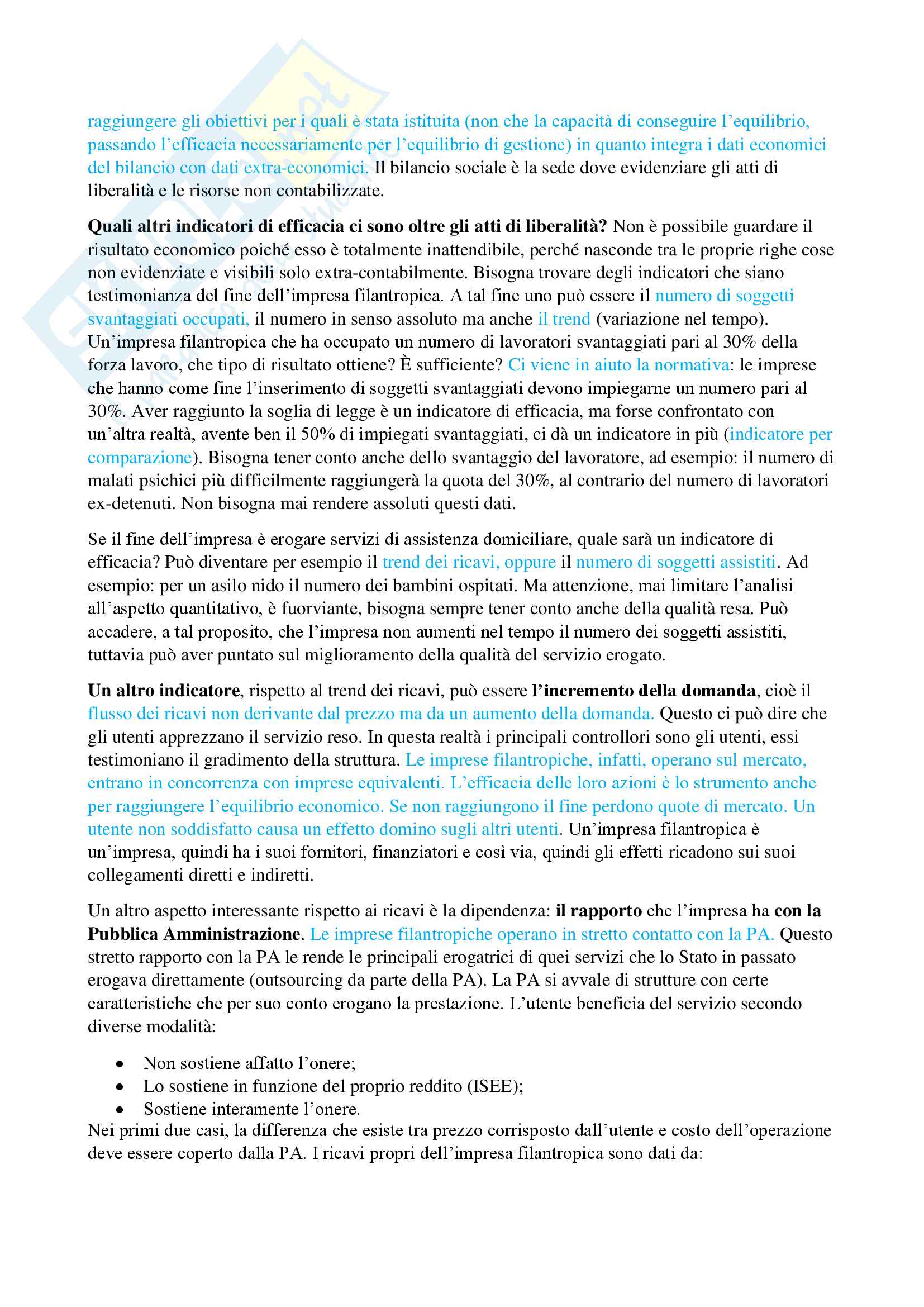 Esercizi di economia delle aziende non profit Pag. 16