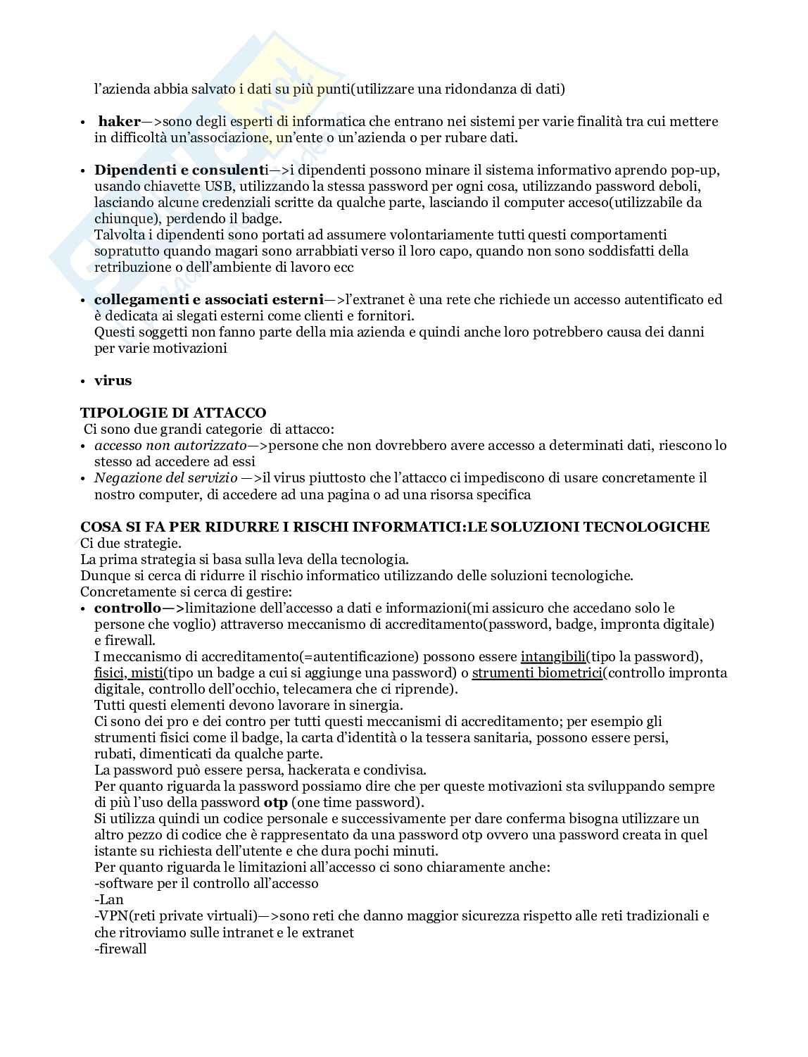 Esame Informatica e sistemi informativi Pag. 71