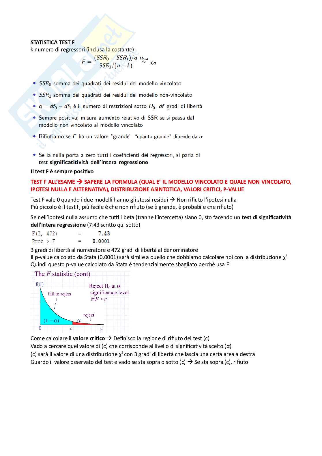 Appunti di Econometria Pag. 16