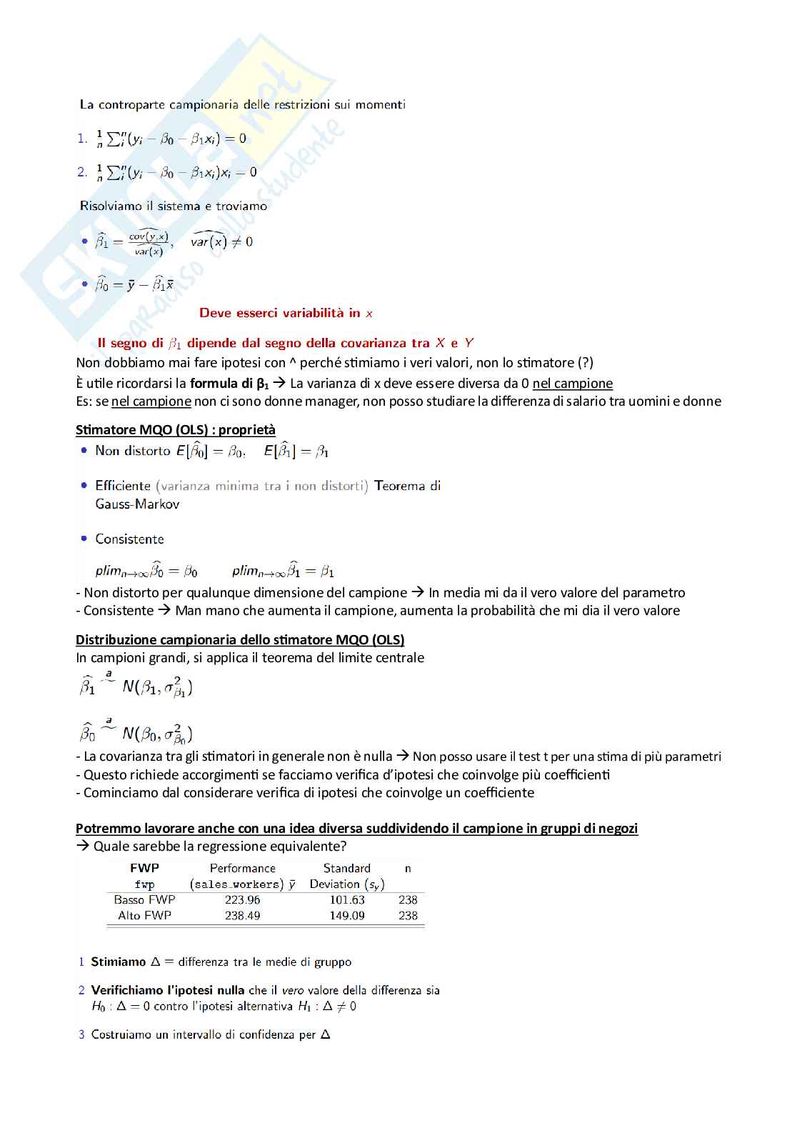 Appunti di Econometria Pag. 6