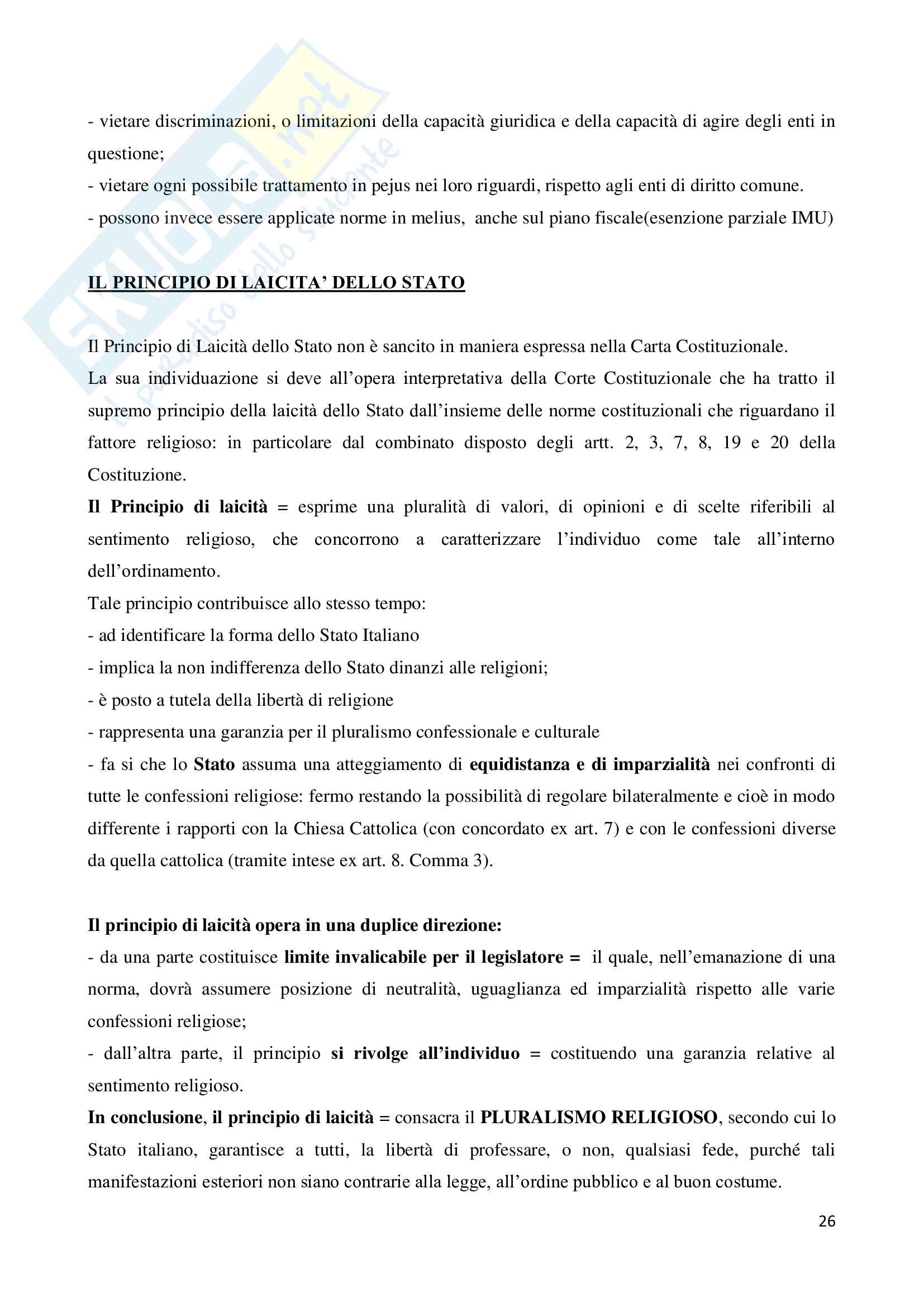 Diritto ecclesiastico Pag. 26