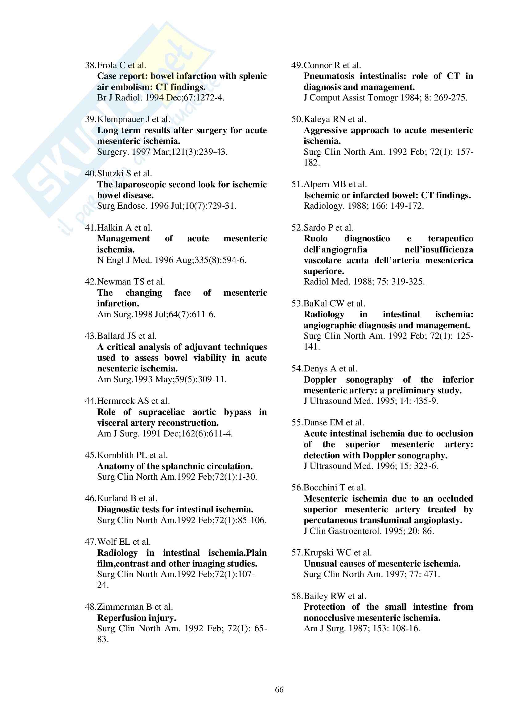 Chirurgia generale - infarto intestinale Pag. 66