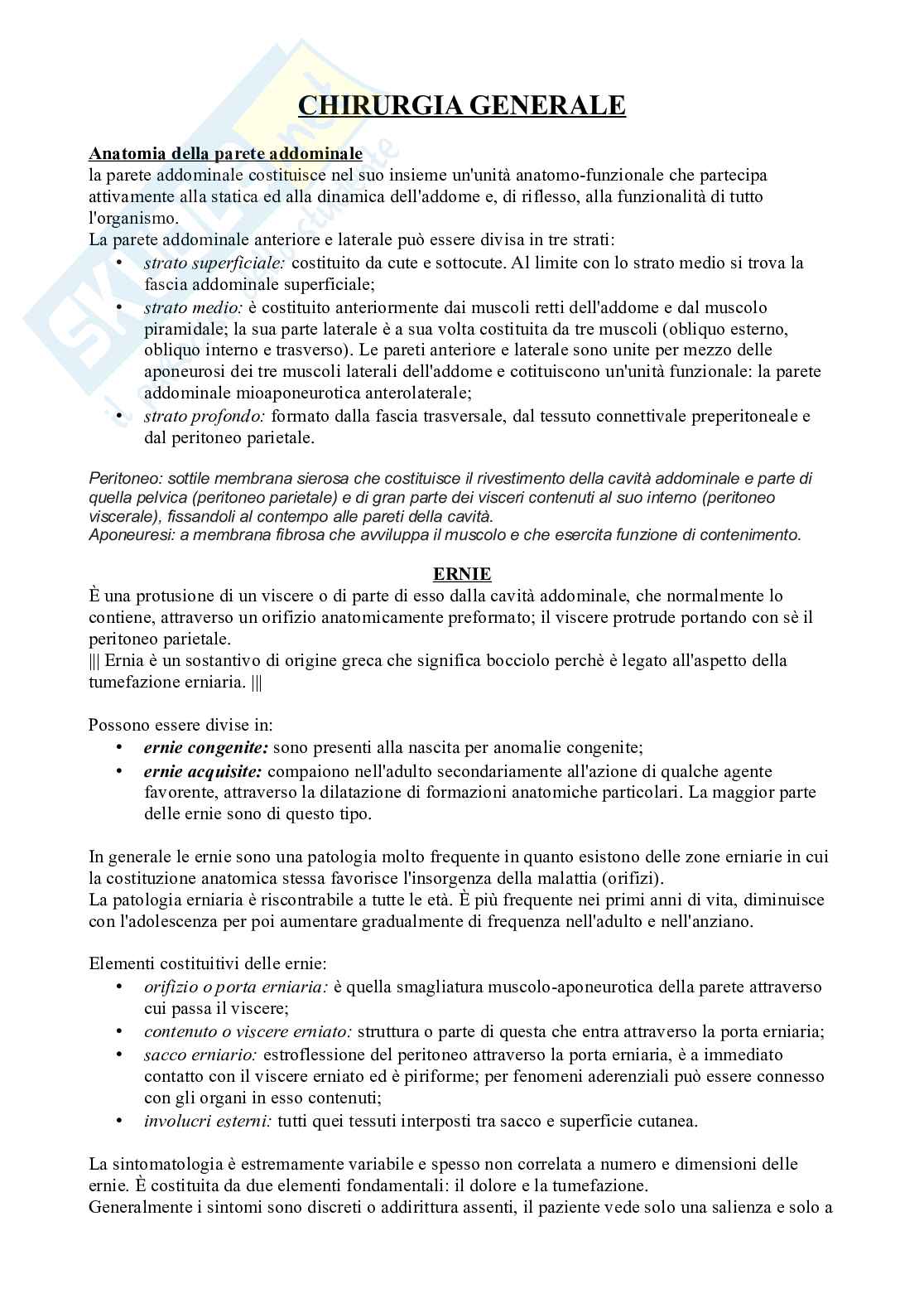 Chirurgia generale Pag. 1