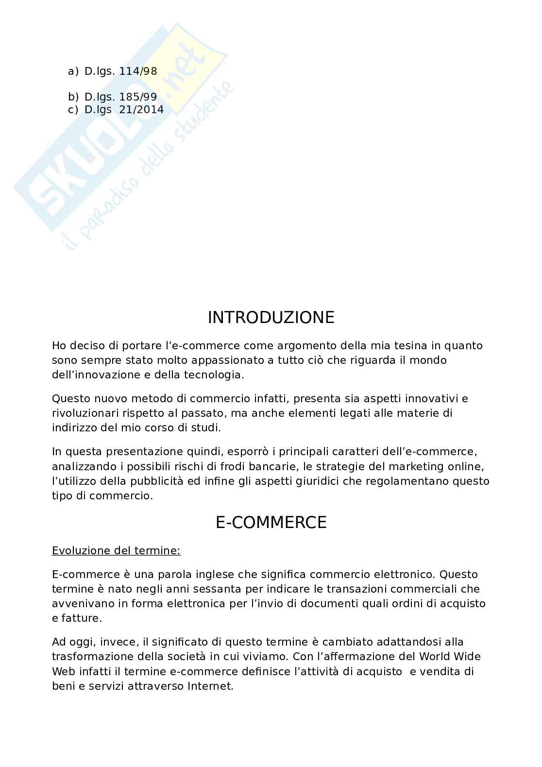E-commerce : nuova forma di economia, tesina Pag. 2