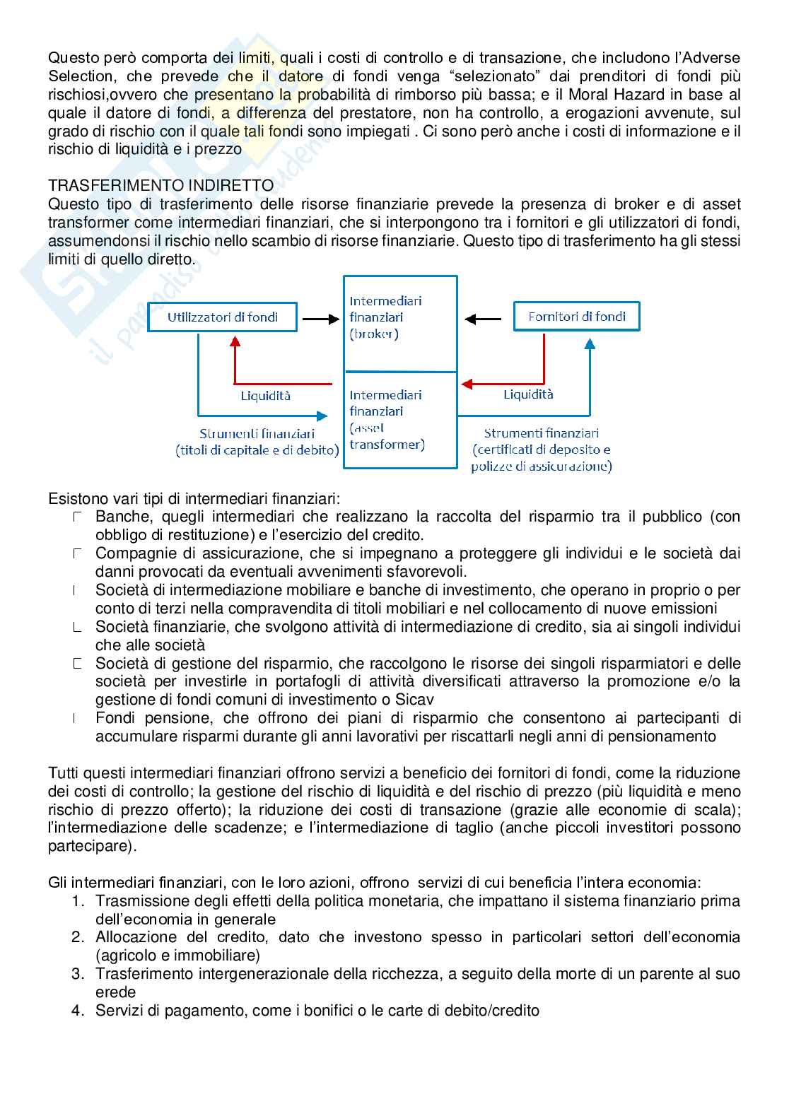 Appunti di Economia degli intermediari finanziari Pag. 6