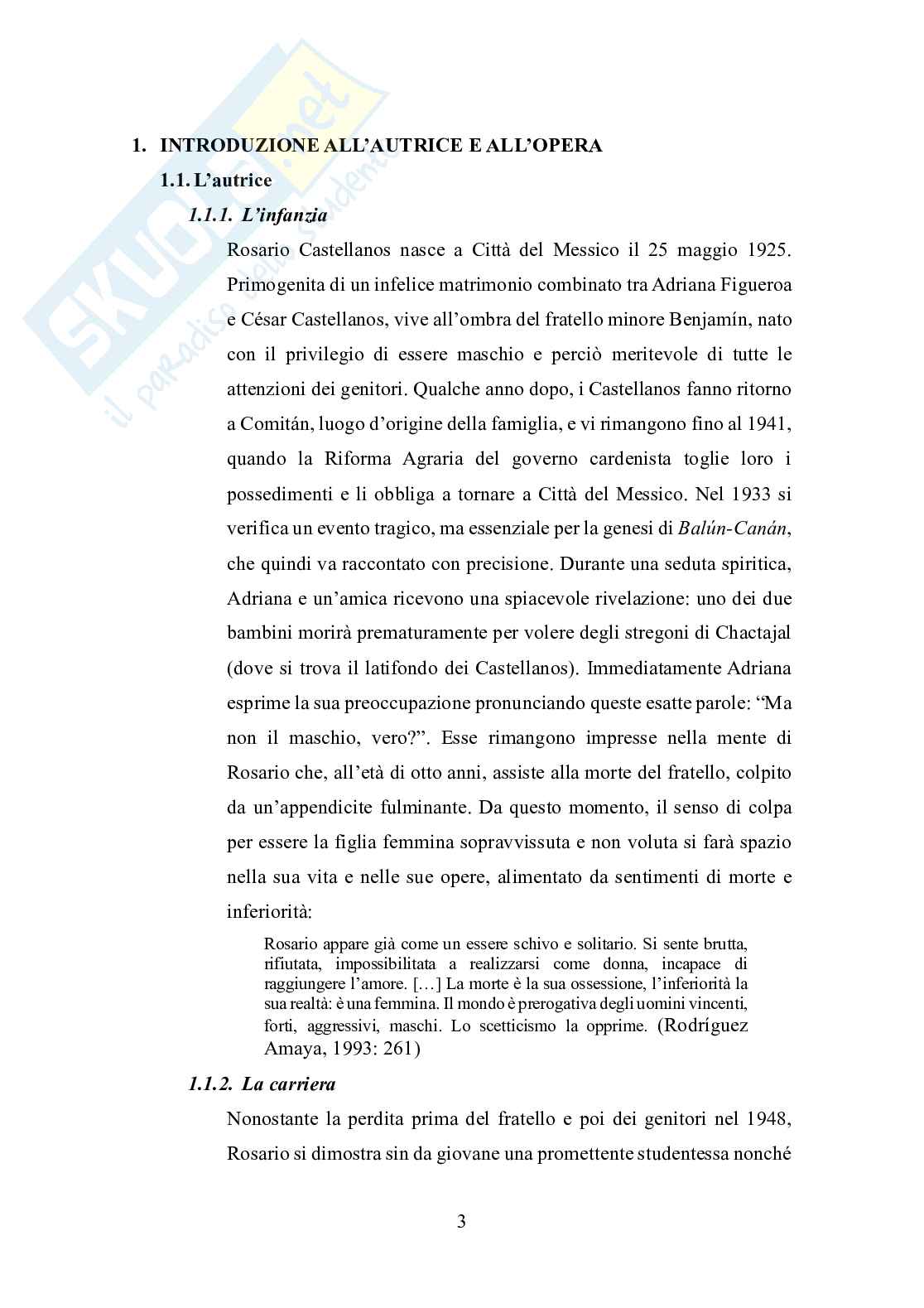 Maternità e sessualità in Balún Canán di Rosario Castellanos Pag. 11