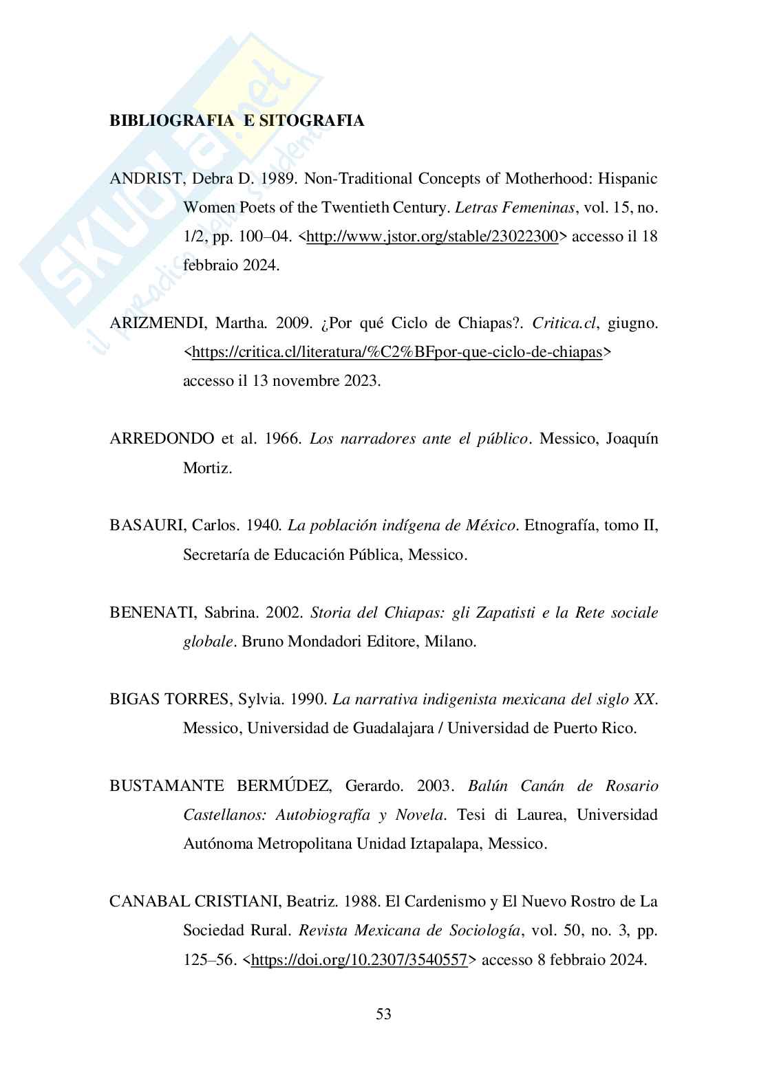 Maternità e sessualità in Balún Canán di Rosario Castellanos Pag. 61