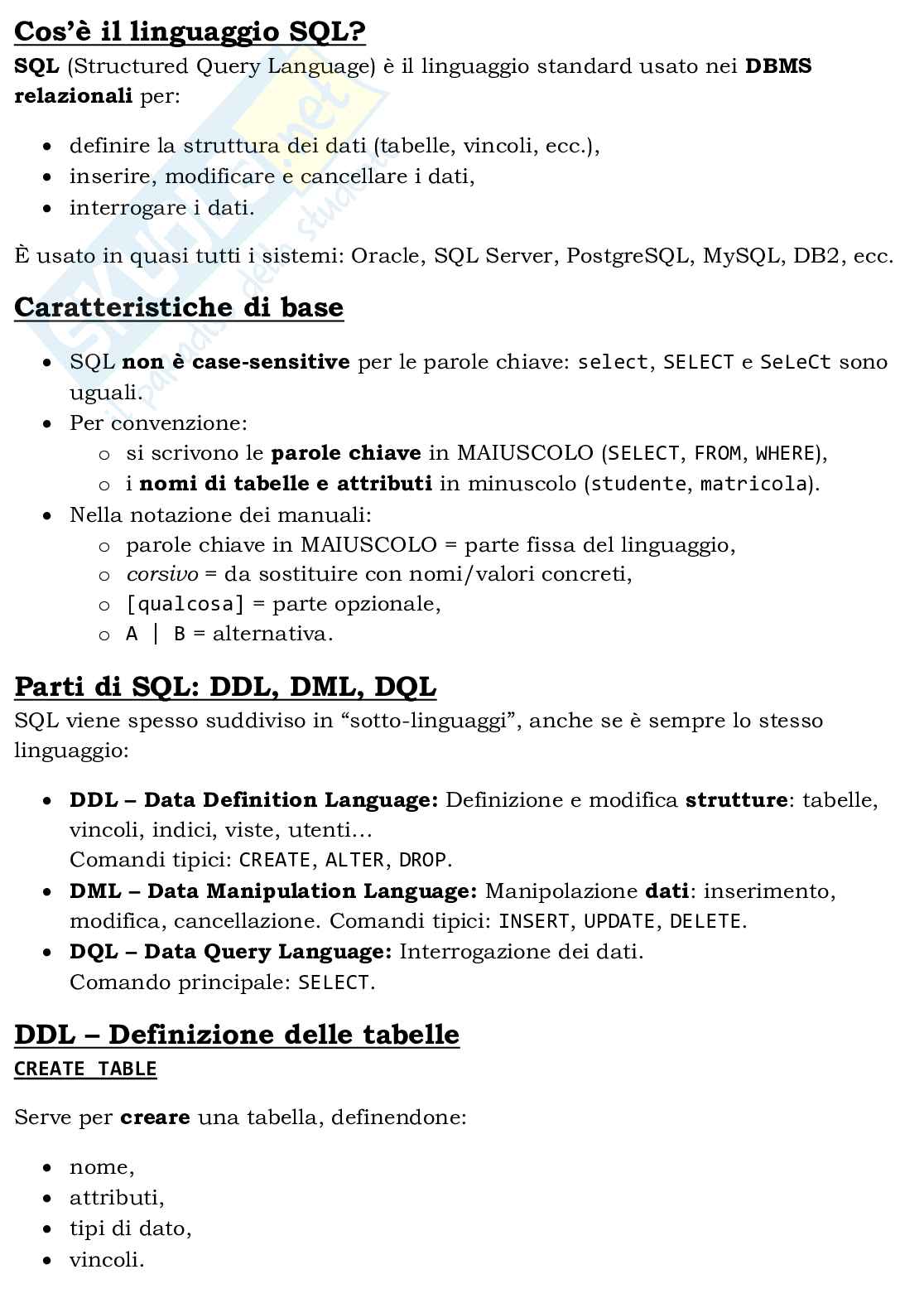 Appunti Basi di dati e sistemi informativi Pag. 11