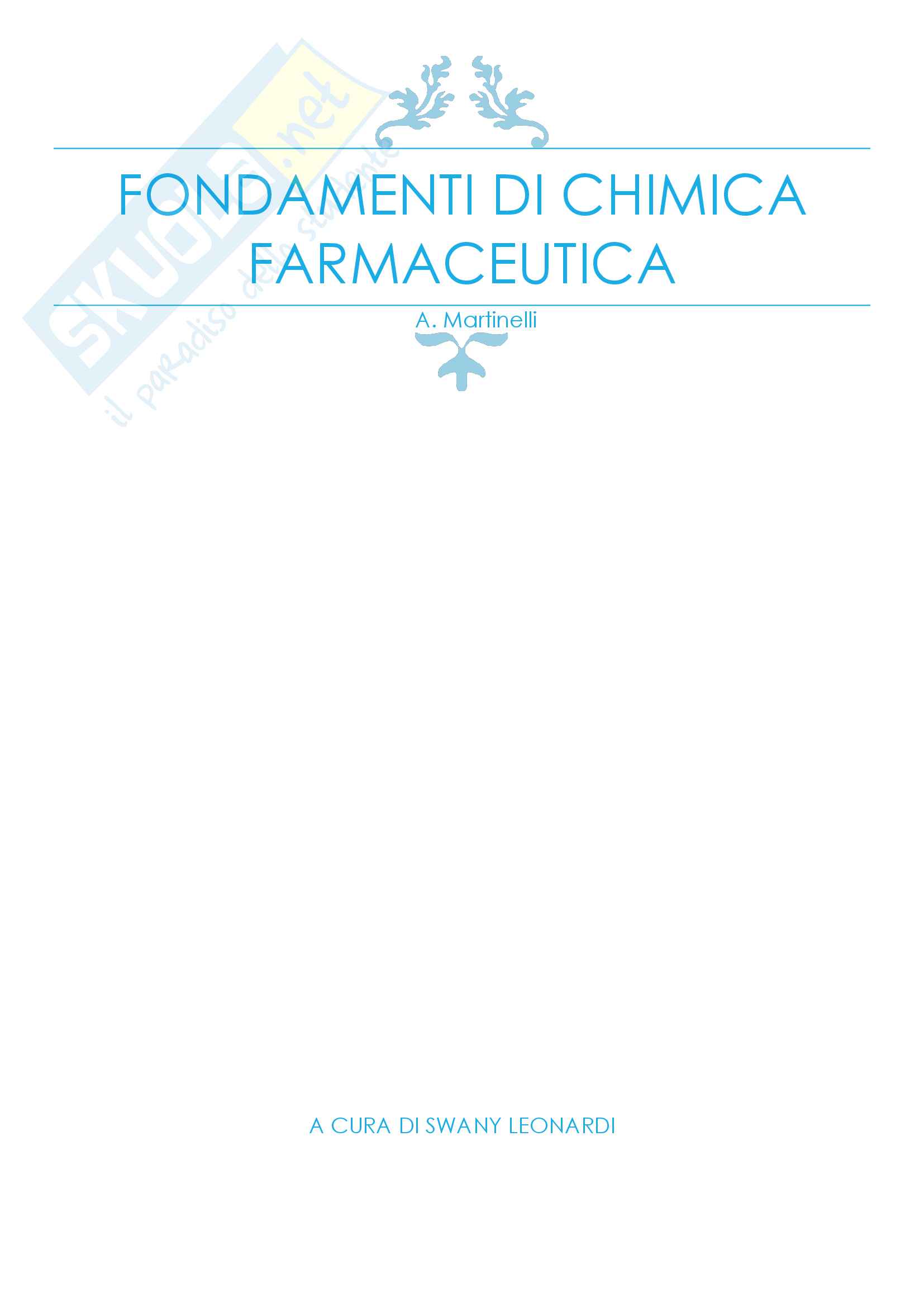 Fondamenti di chimica farmaceutica Pag. 1