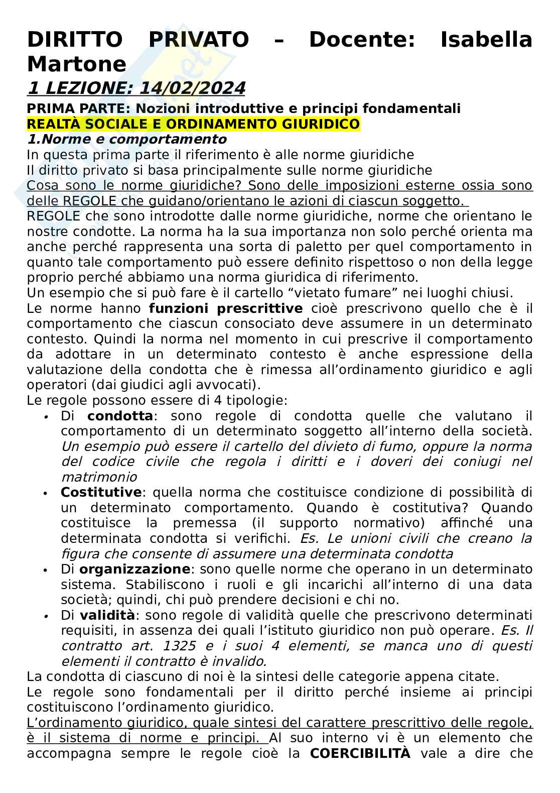 Riassunto esame Diritto privato comparato, Prof. Carimini Francesca, libro consigliato Diritto privato , Perlingieri Pag. 1