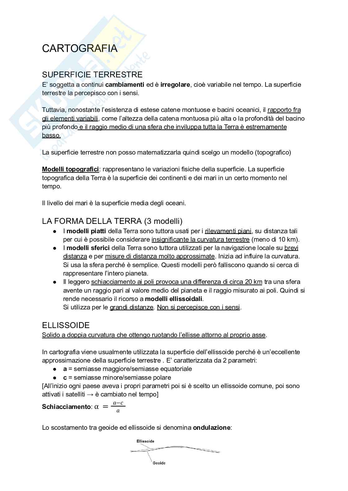 Appunti di Cartografia  Pag. 2