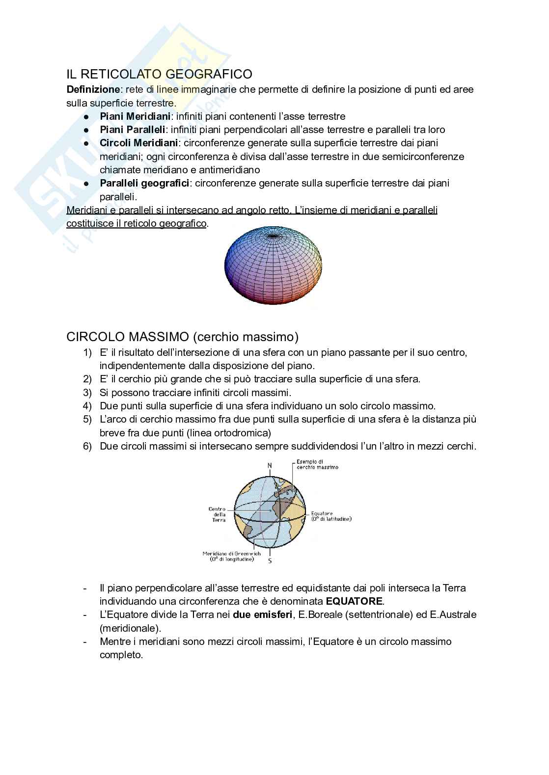 Appunti di Cartografia  Pag. 6