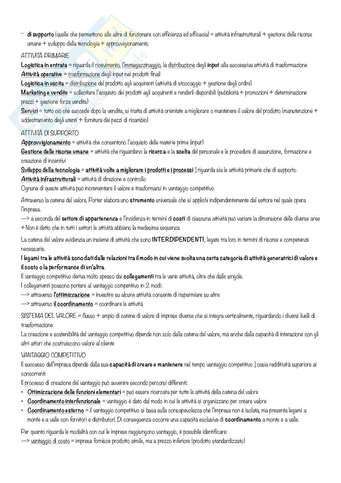 Appunti basati sul libro consigliato di Gestione delle imprese  Pag. 16