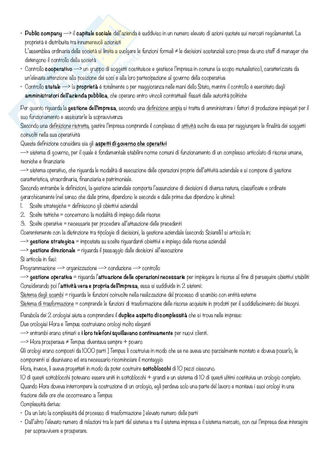Appunti basati sul libro consigliato di Gestione delle imprese  Pag. 6