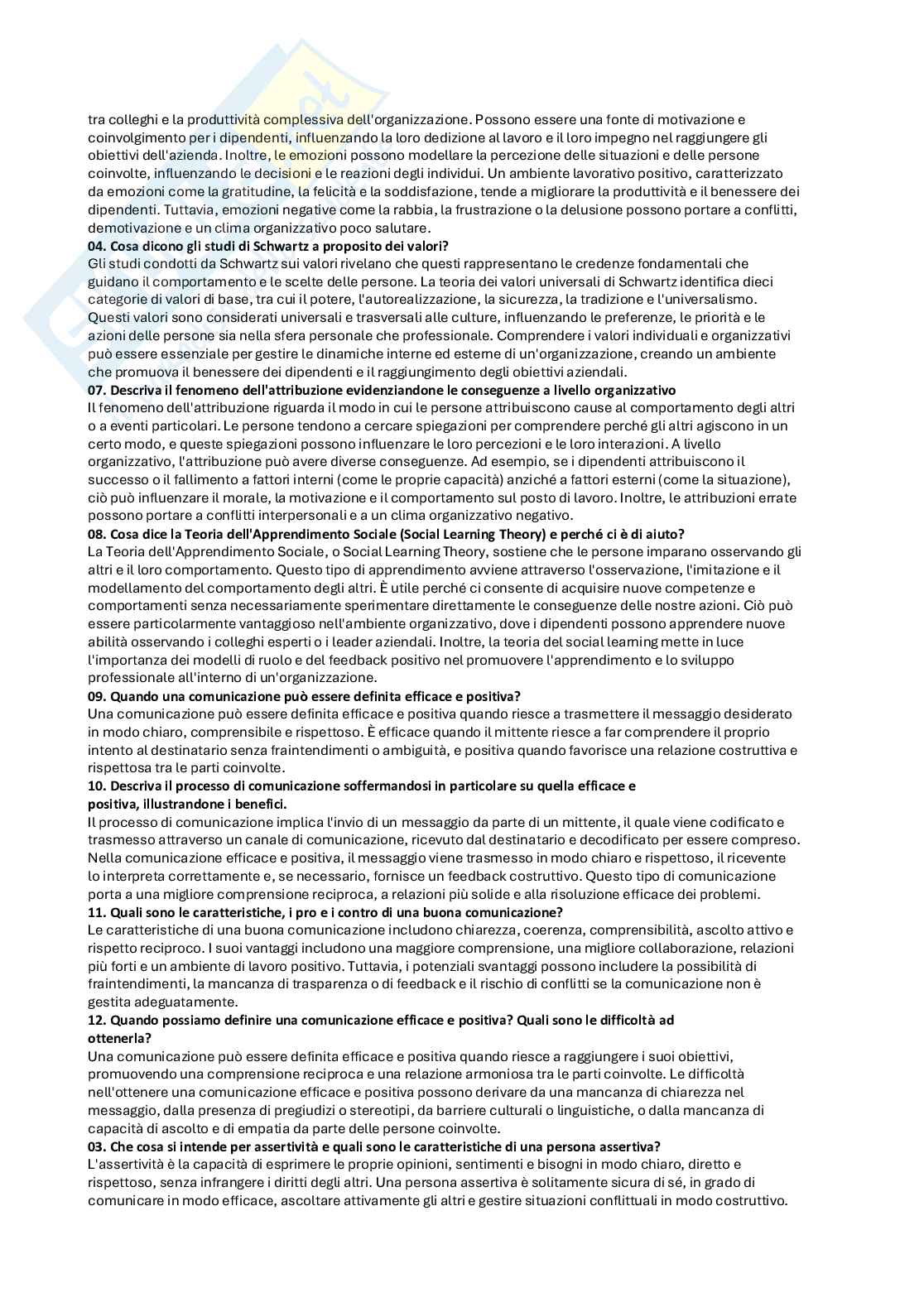Paniere Comportamenti organizzativi - Risposte aperte - aggiornato (2025) Pag. 11